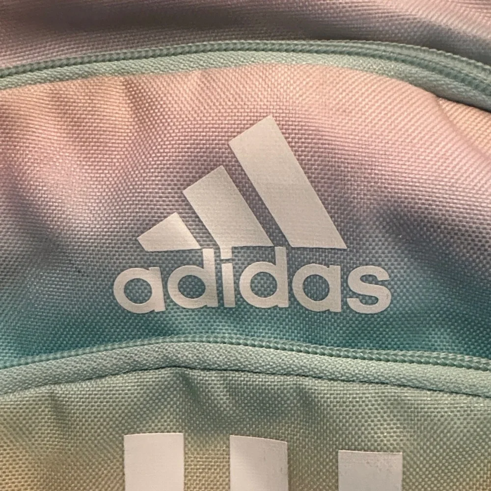 adidas Womens Backpack Pastel Tie Dye School Travel Bag Pink Mint OS - Picture 6 of 6
